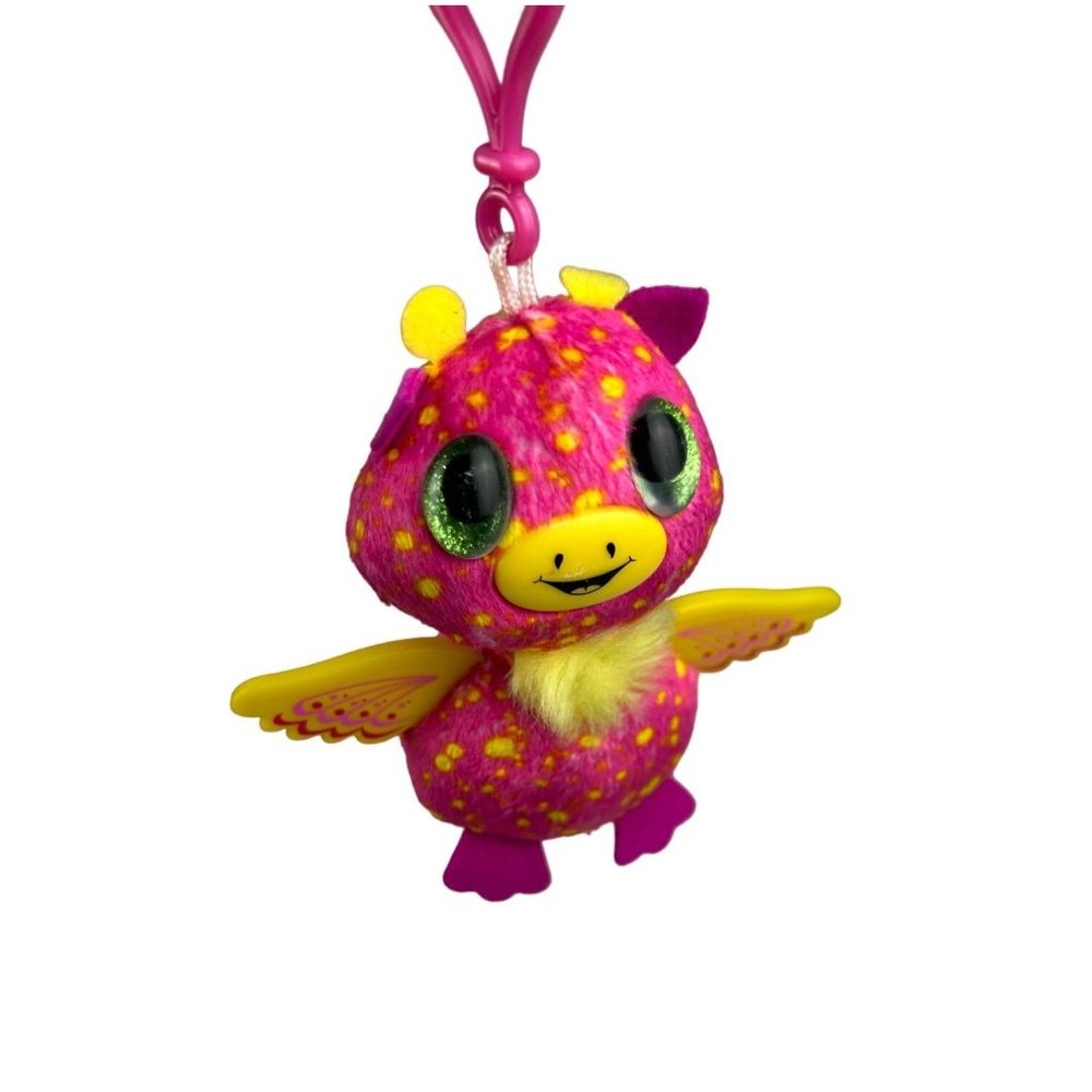 Hatchimals Interactive Talking Baby Dragon Plush Toy Pink Yellow Wings Clip On